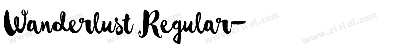 Wanderlust Regular字体转换 Wanderlust Regular字体转换